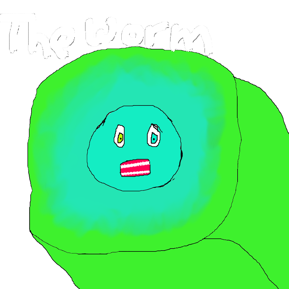 A hand drawn image of The Worm